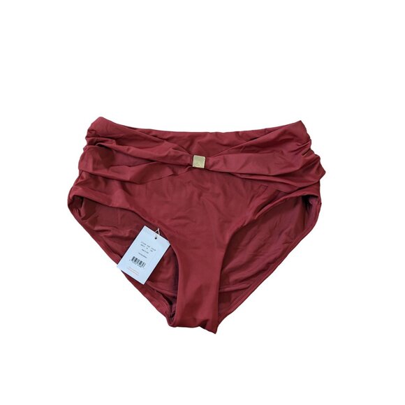 Andie Swim The Dalia Bottom Truffle Eco Nylon Size Medium - Picture 6 of 10